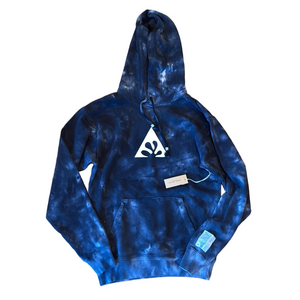 Wasted Collective Oversized Sweatshirt Hoodie Tie Dye Blue | Size Small